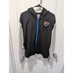 NBA Mens XL Oklahoma City Thunder Pullover Hoodie Sweatshirt Logo Full Zip
